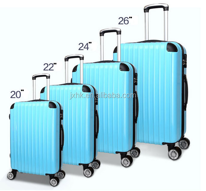 20Inch 24Inch 28Inch 3 piece luggage travel bag set ABS suitcase with zipper lock