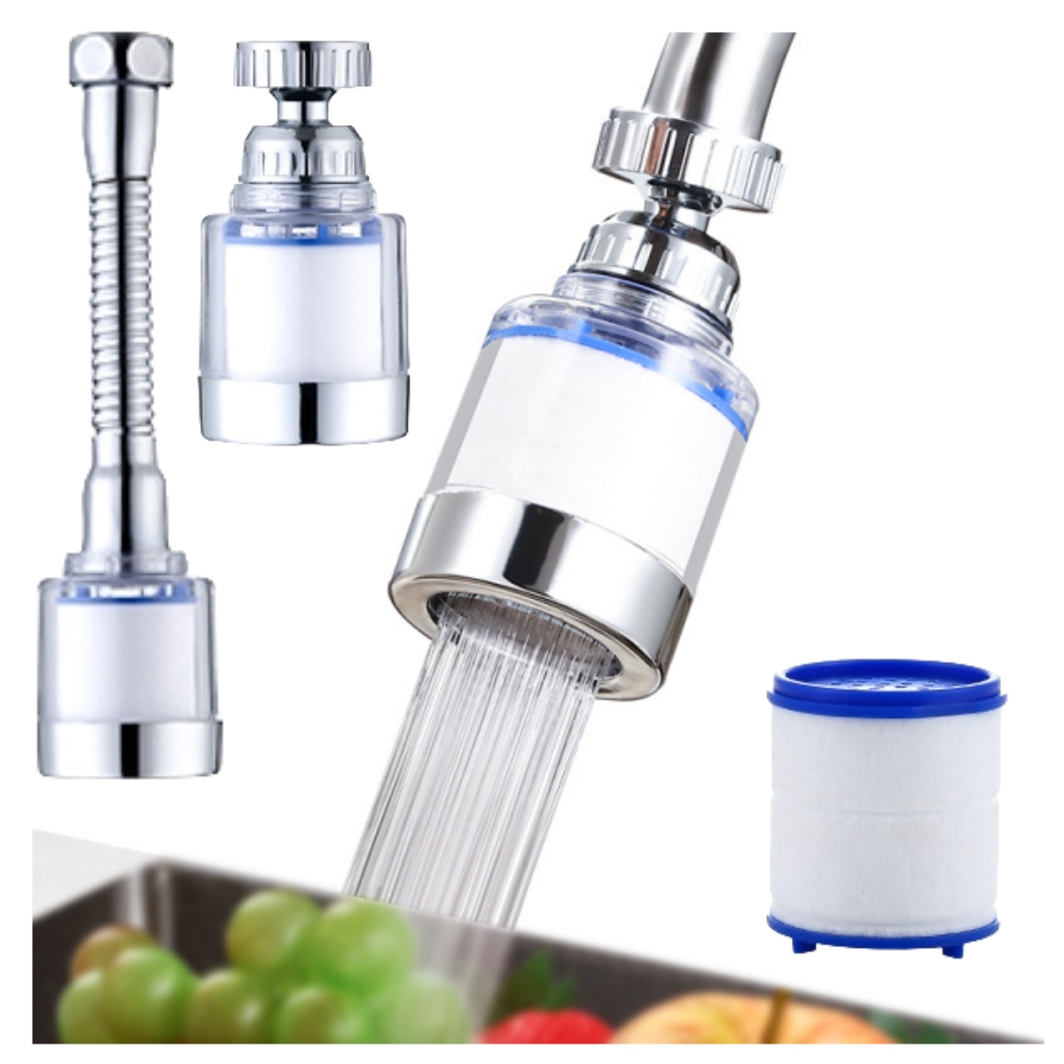 Plastic Faucet Water Filter PP Cotton Water Filter Tap Filter Water Purifier Portable Purifier