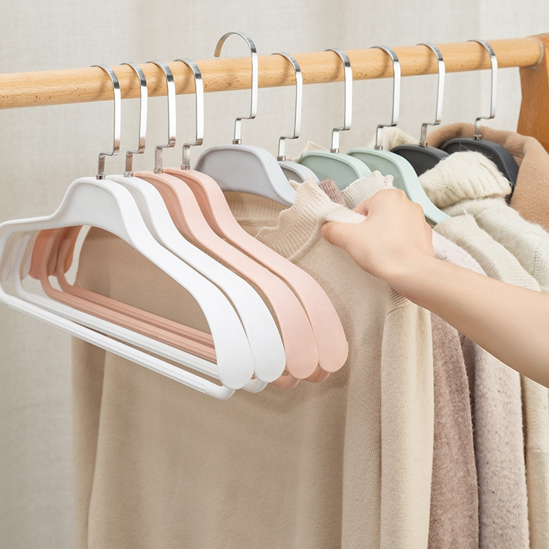 Wide Shoulder Plastic Clothing Hanger,Suit Clothes Hanger Seamless Coat Drying Racks ,Wardrobe Room Storage Organizer