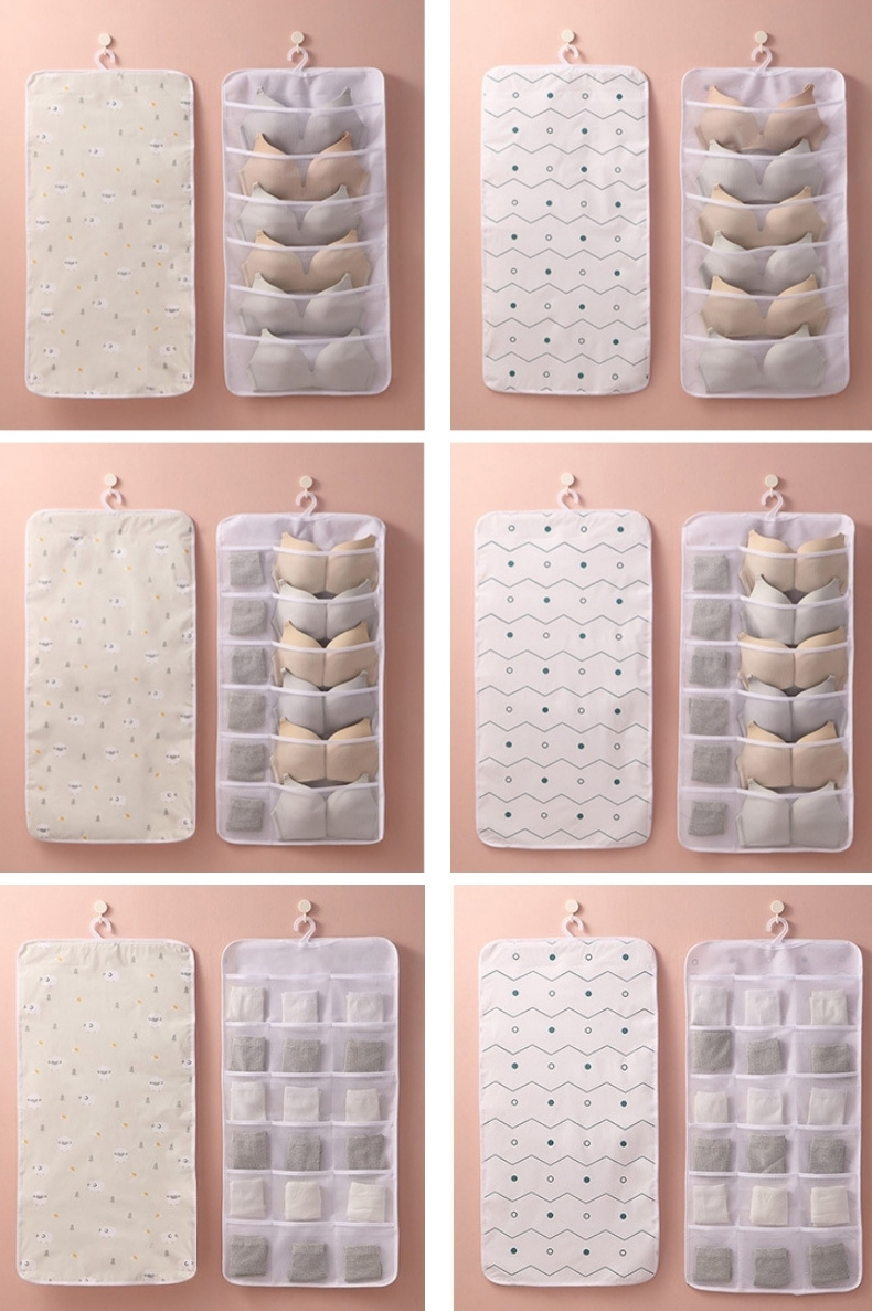 Underwear Hanging Organizers Storage Bag Foldable Closet Clothes Organizer Room Wardrobe Storage Bra Sock Organizer