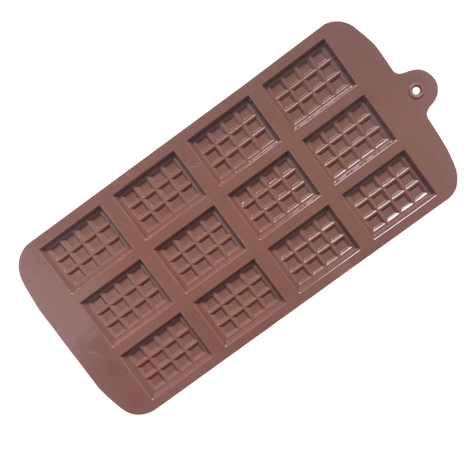 12 Cavity Silicone Waffle Mold Thin Skinned Chocolate Maker Silicone Sugar Flipping Tray DIY Baking Tool