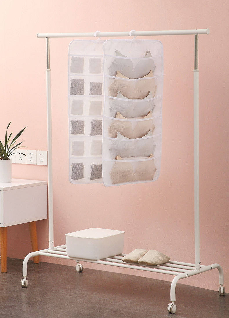 Underwear Hanging Organizers Storage Bag Foldable Closet Clothes Organizer Room Wardrobe Storage Bra Sock Organizer