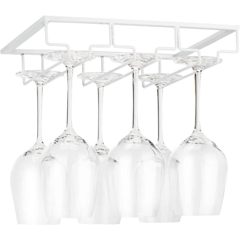 Undershelf Cabinet Hanging Wine Stemware Glass Rack Holder