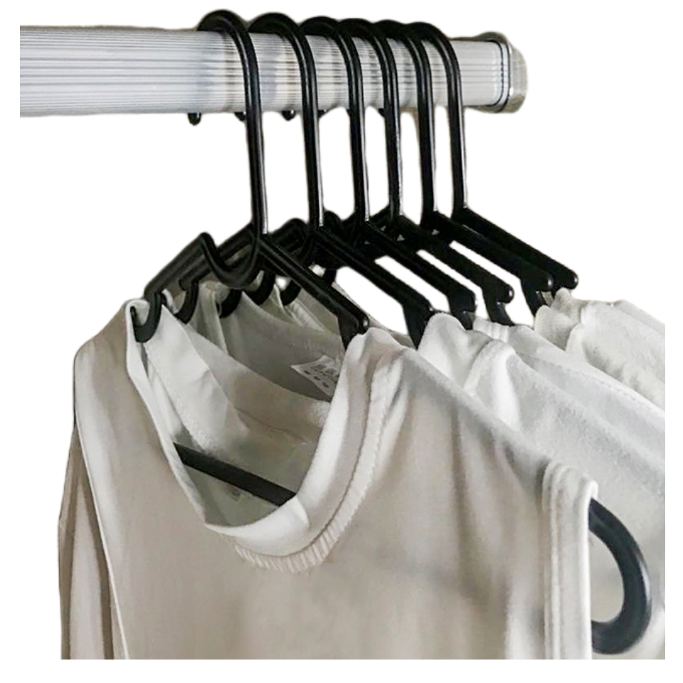 10 pcs Black Plastic Clothes Hangers Clothing Hangers Plastic Hangers