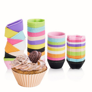 Silicone Cupcake Liners Reusable Baking Cups Nonstick Easy Clean Pastry Muffin Molds