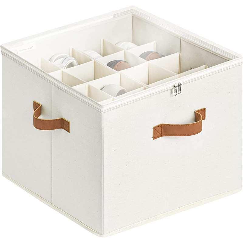 Shoe Organizer for Closet Fabric Shoe Storage Bins with Clear Cover Lid Dividers for Shoe Boxes High Quality