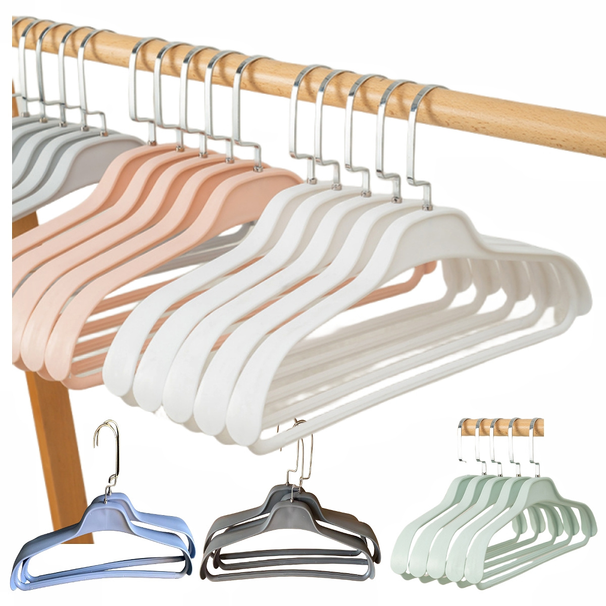 Wide Shoulder Plastic Clothing Hanger,Suit Clothes Hanger Seamless Coat Drying Racks ,Wardrobe Room Storage Organizer