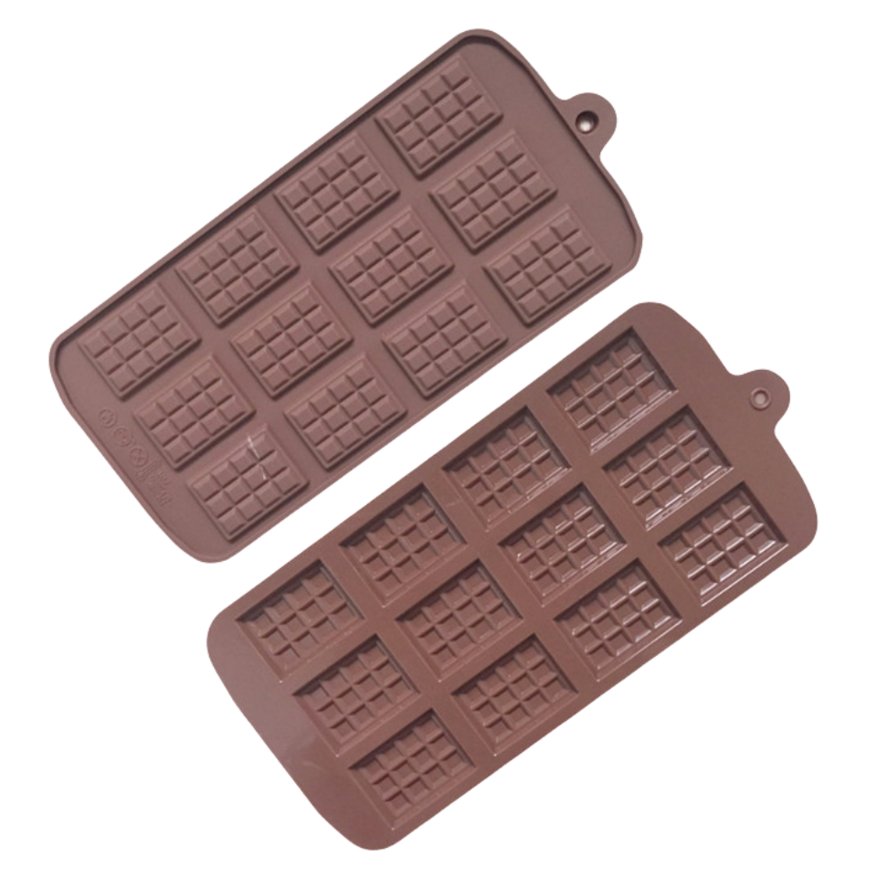 12 Cavity Silicone Waffle Mold Thin Skinned Chocolate Maker Silicone Sugar Flipping Tray DIY Baking Tool