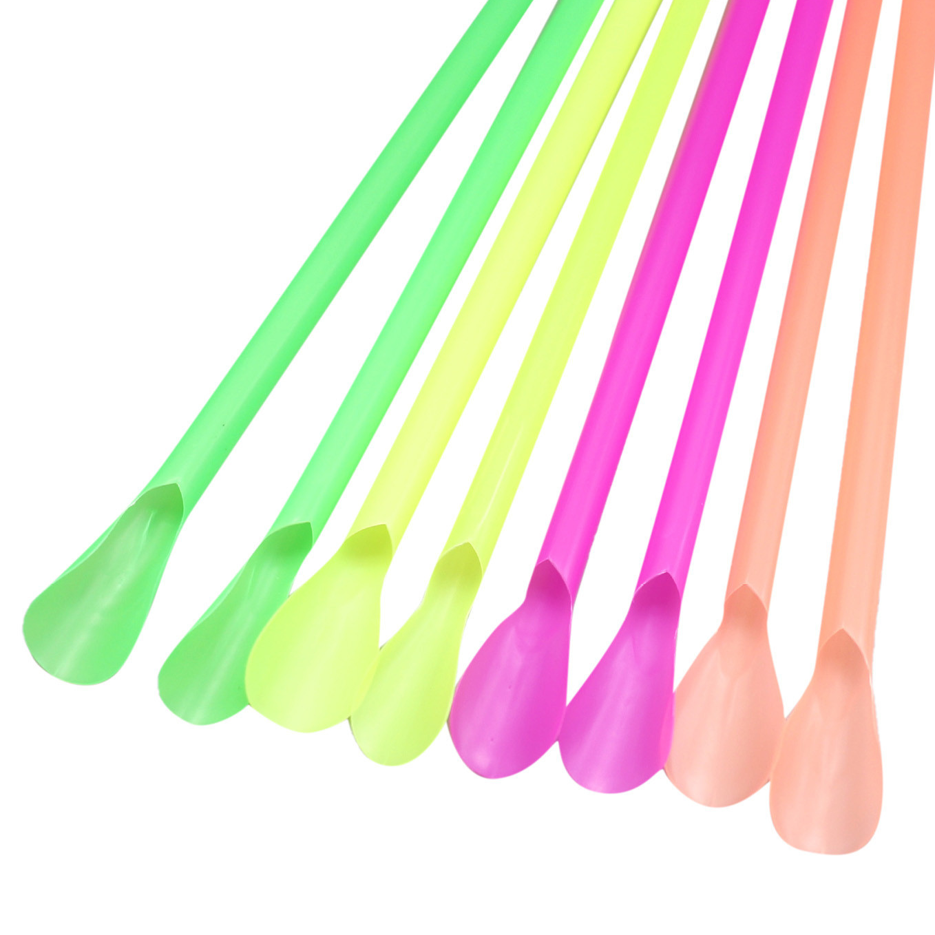 disposable plastic spoon drinking straws with Spoon Sand Ice Straw Spoon Shape Straw