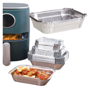 Oil-Proof Aluminum Foil Tin Box Square Disposable BBQ Tray Non-Stick Liner Steaming Basket Mat for Cake Pastry Food Bakeware