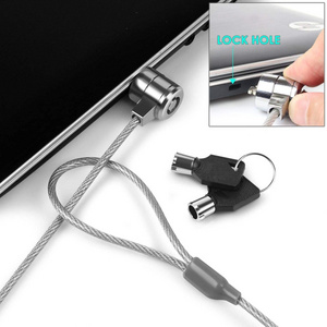 Zinc Alloy Material metal Cable Wire notebook Laptop Computer lock Security Lock With 2 Keys cable lock