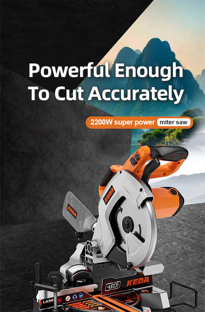 New Design Compound Electric Miter Saw for Aluminum and Wood Miter Saw Serra Circular Concrete Circular Saw