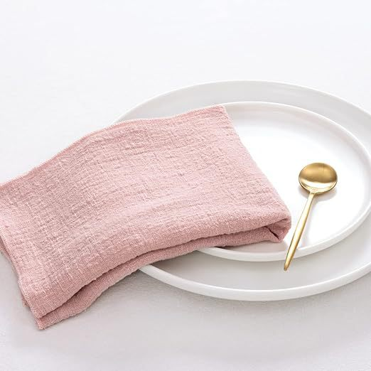 Dusty Rose Napkin Bulk Vintage Handmade Cotton Linen Cloth  Cotton Gauze Napkin