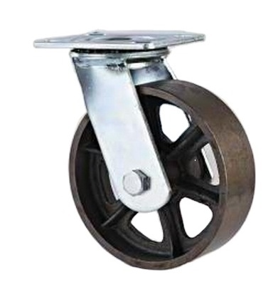 Heavy duty cart iron swivel caster and wheel for industrial furniture