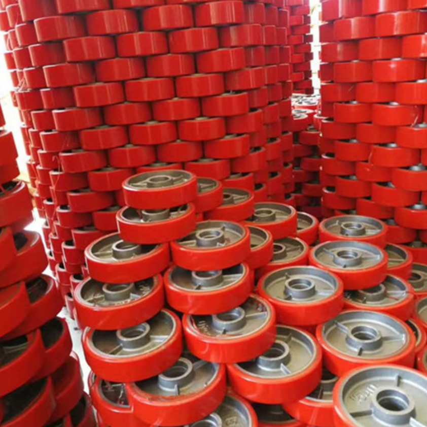 Hydraulic forklift wheel 8060 polyurethane PU 8070  2050 nylon forklift parts wheel 1850 handling wheel