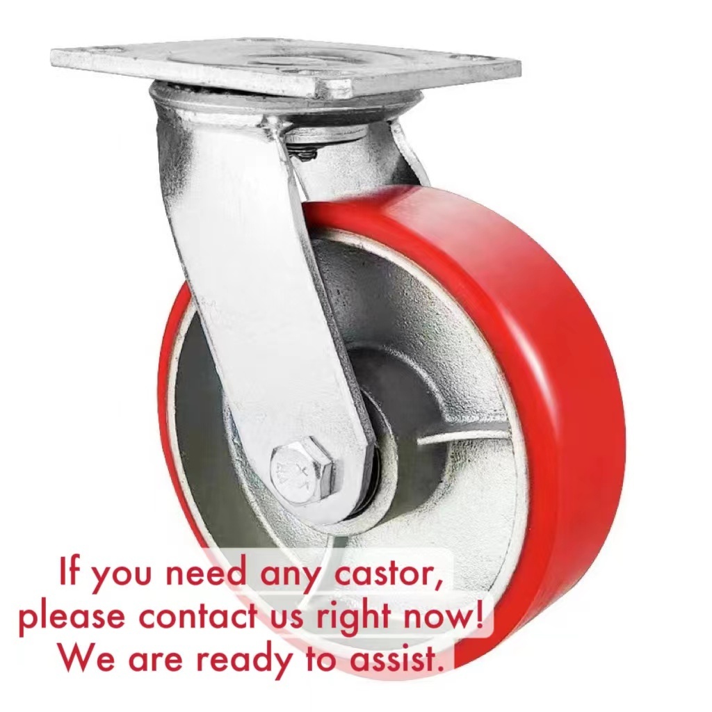 caster wheel top plate all terrain height adjustable caster gd-60f 600 kg heavy duty caster wheel