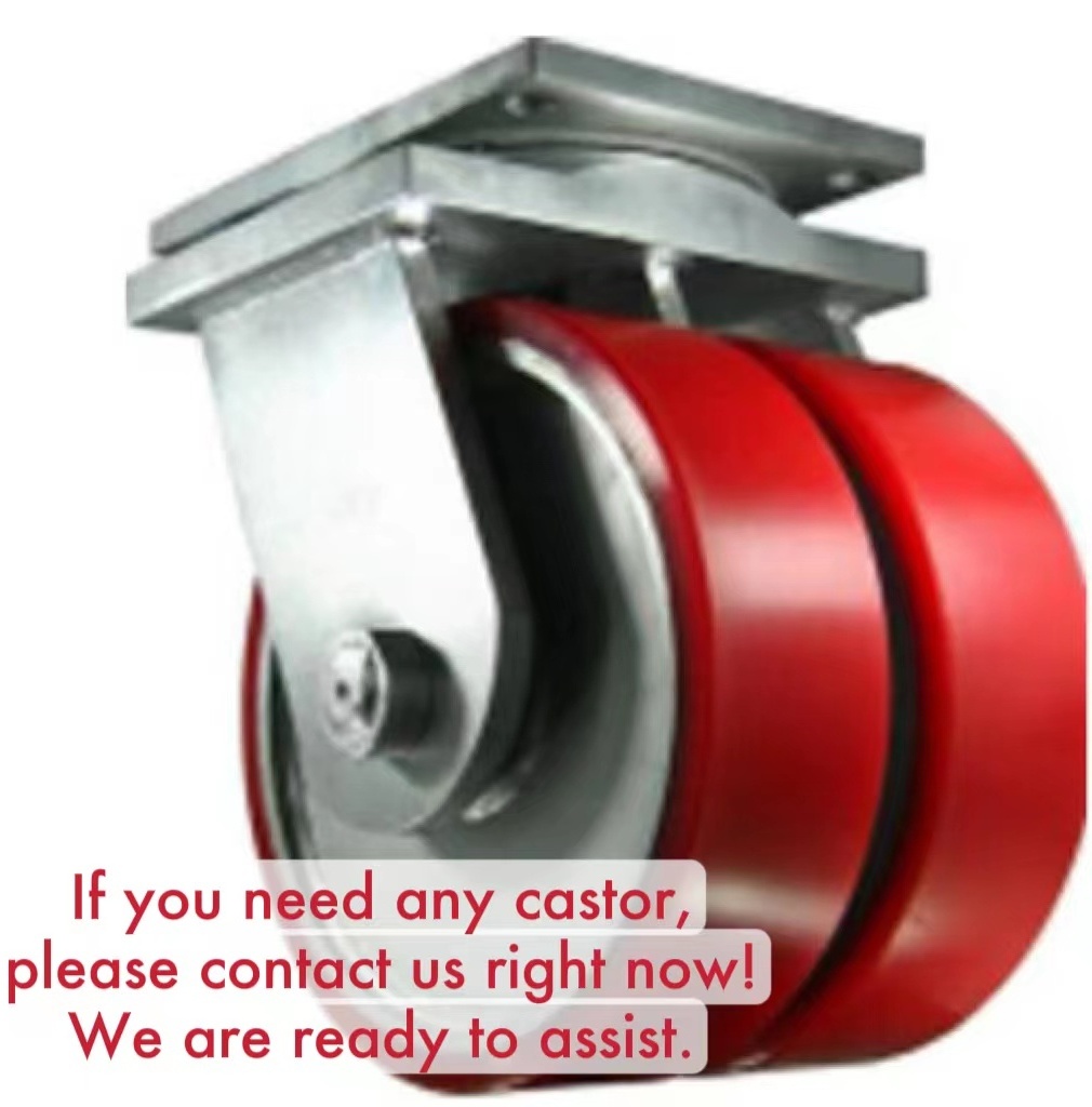 caster wheel top plate all terrain height adjustable caster gd-60f 600 kg heavy duty caster wheel