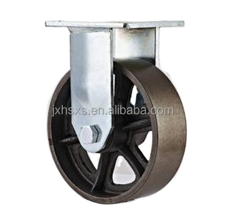 Heavy duty cart iron swivel caster and wheel for industrial furniture