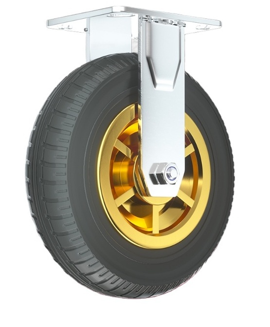 3''4''5''6''8inch swivel caster with brake elastic rubber wheel cart silent wheel  castor wheel base steering