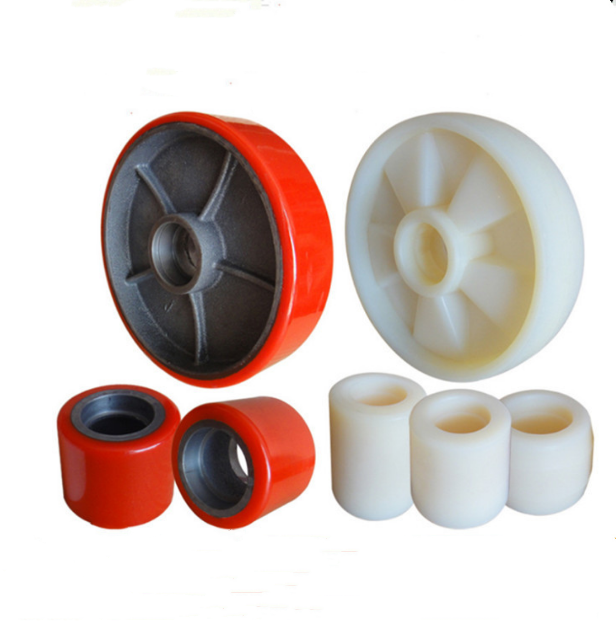 Hydraulic forklift wheel 8060 polyurethane PU 8070  2050 nylon forklift parts wheel 1850 handling wheel