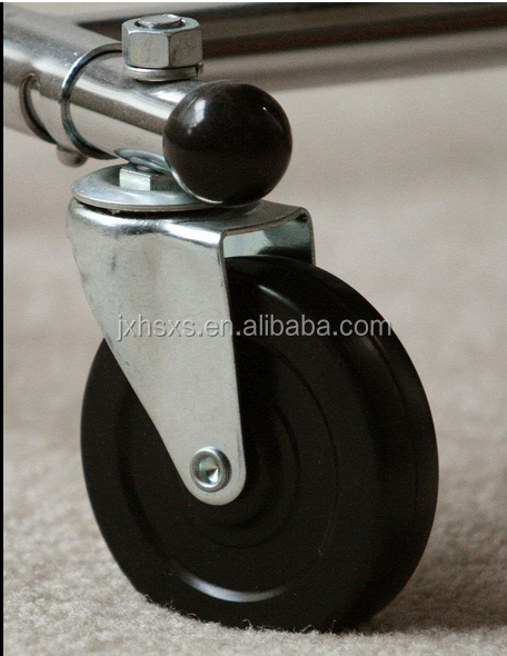 Gate wheel 4 inch Rubber Caster Wheel Spring Loaded Roller Sliding Fence  gate wheels for wooden gate