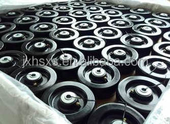 6 X 2 inch Black Flat Tread Phenolic Medium/Heavy Duty Wheel with 1 3/16 Roller Bearing. CASTER WHEEL