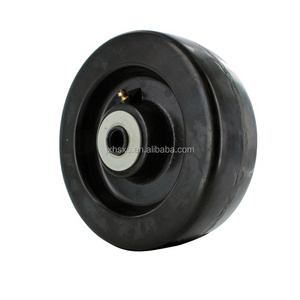 6 X 2 inch Black Flat Tread Phenolic Medium/Heavy Duty Wheel with 1 3/16 Roller Bearing. CASTER WHEEL