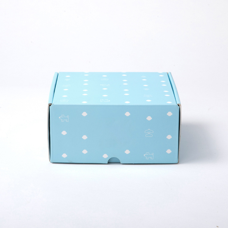 Custom Size Hat Clothes Gift Packaging Blue Shipping Mailer Paper Box Corrugated Folding Hard Cardboard Boxes