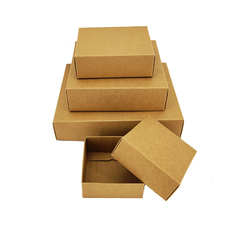 Empty Kraft Paper Box with Lid Custom High-end Large Square Packaging Boxes for Clothing Shoes