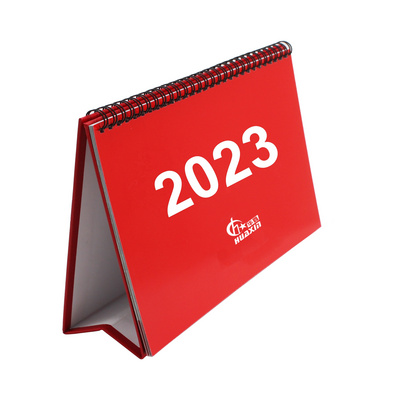 2024 Custom logo desktop calendar office mini spiral 365 day desk calendar