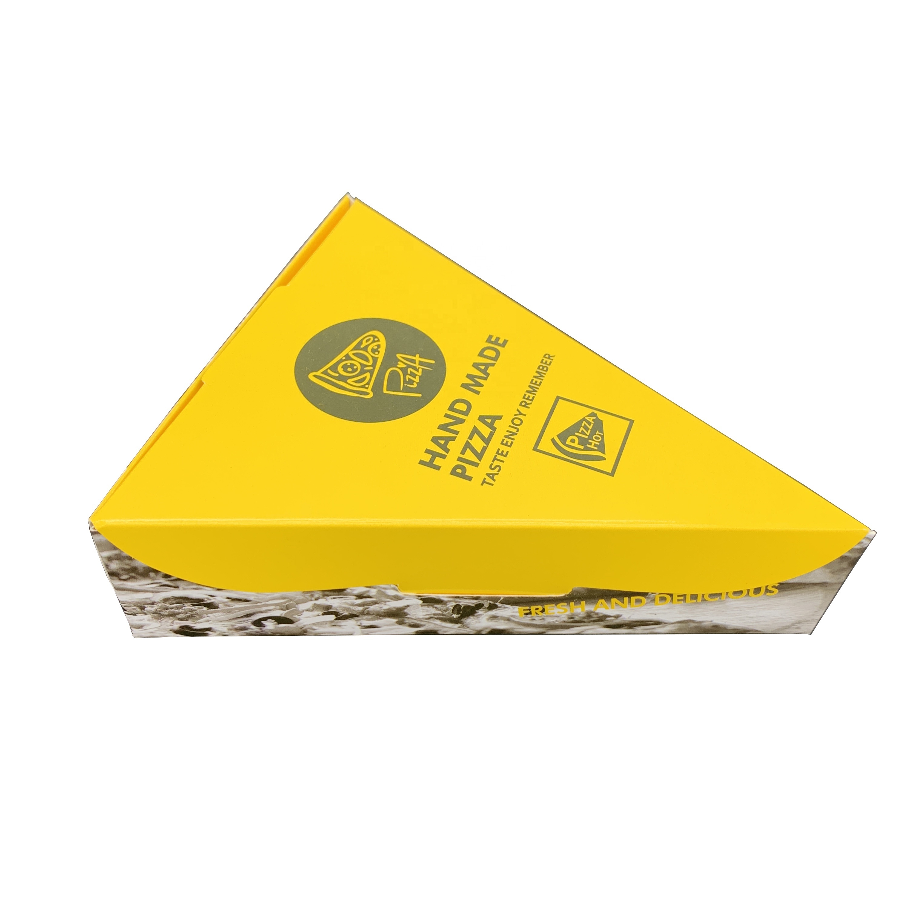 Wholesale low price small single pizza box biodegradable triangle pizza slice box