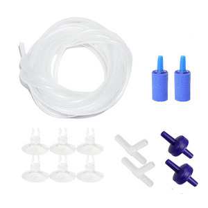 Mounts Sea 3/16-Inch Professional Standard Silicone Airline Tubing for Aquarium Air Pump Accessories with Check Valves