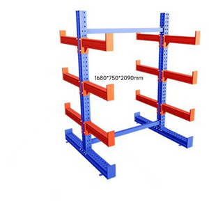 Heavy Duty Cold Steel Cantilever Storage Rack Double-Sided Warehouse Bracket Arm roll out cantilever rack