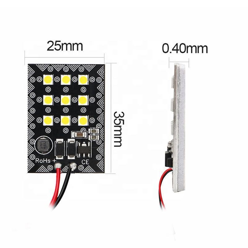 HAIYUAN Stock Available Car Vehicle Interior lights Dome Panel LED 9SMD 3030 BA9S touch sensor ambient lighting car reading lamp