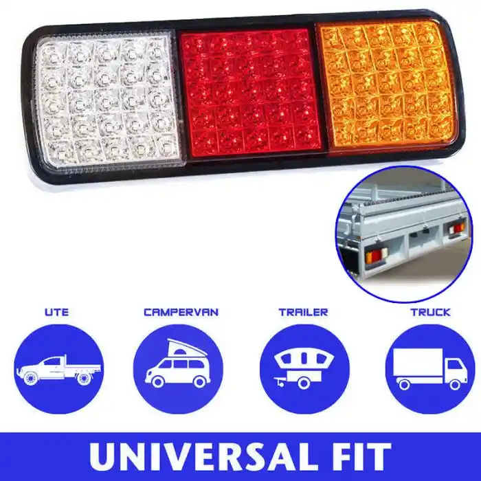 12V Combination Rear Lamp 75 LED Truck Tail Light Stop Indicator for Trailer Forklift Van Truck