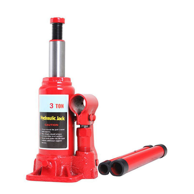 12Ton Hydraulic Double Ram Welded Bottle Jack Portable Hydraulic Car Jack for Car Auto Repair and House Lift