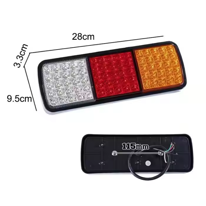 12V Combination Rear Lamp 75 LED Truck Tail Light Stop Indicator for Trailer Forklift Van Truck