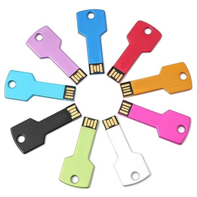 Custom key shape usb flash drive 4GB, 8GB, 16GB, 32GB, 64GB metal key usb, promotional gift usb key with logo