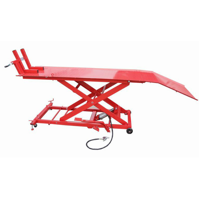 800LBS red parallel table hydraulic motorcycle lift platform in stock Motorcycle Lift /hydraulic motorcycle lift table