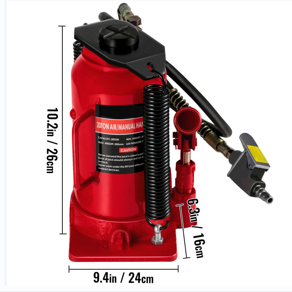 20 Ton Hydraulic Air Bottle Jack Pneumatic Lifting Ram Car Van Truck Lift Lorry Bottle Jack 20 Ton With Extension Screw