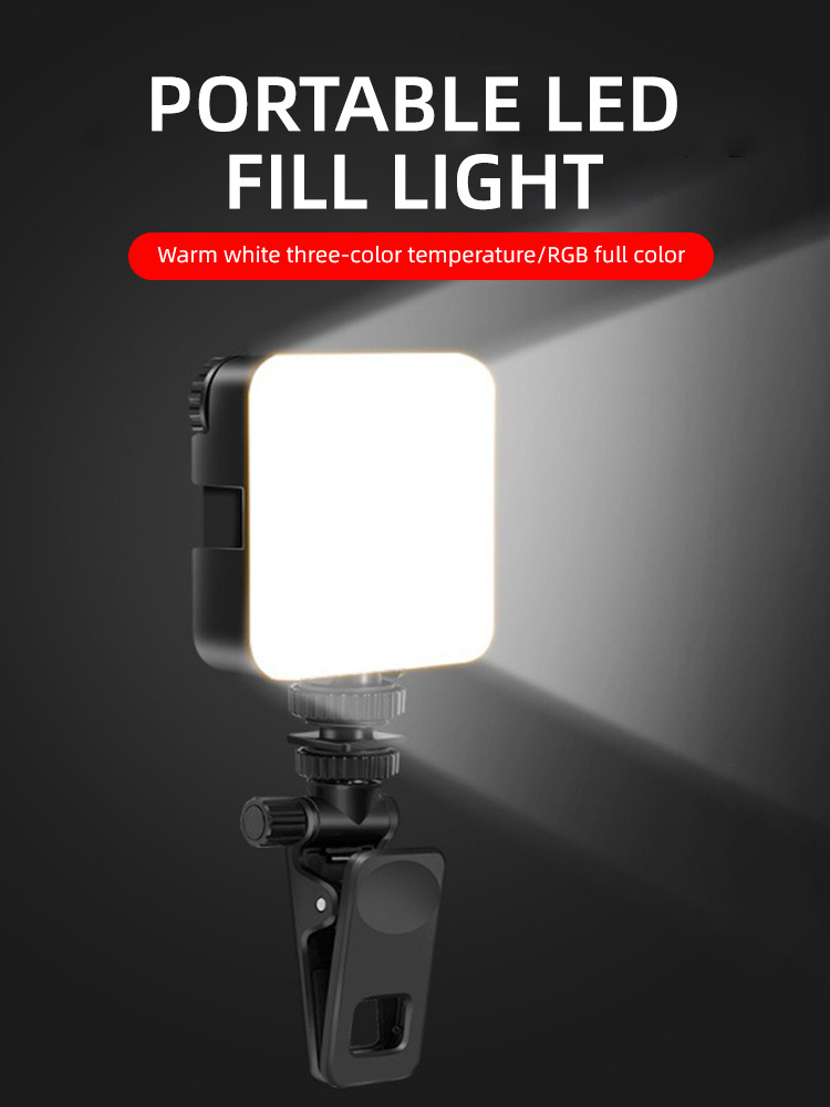 rgb pocket led video portable mini clip on fill light