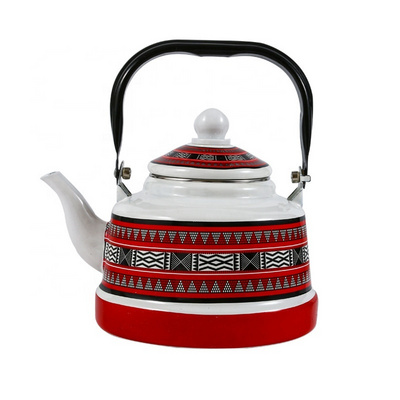 Enamel set teapot carbon steel enamel coffee pot with lid