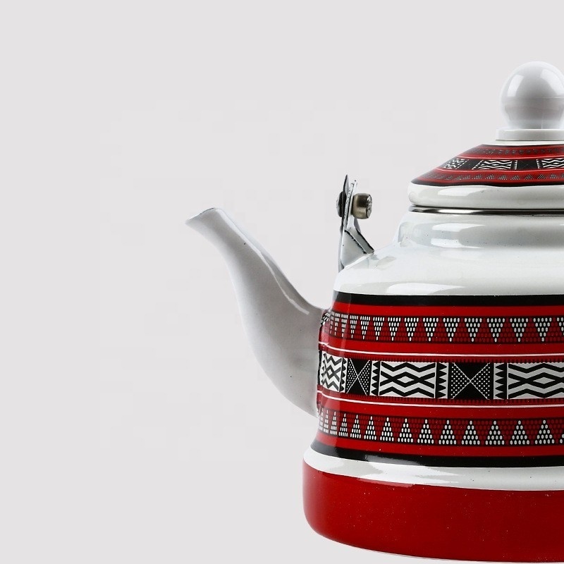 Enamel set teapot carbon steel enamel coffee pot with lid