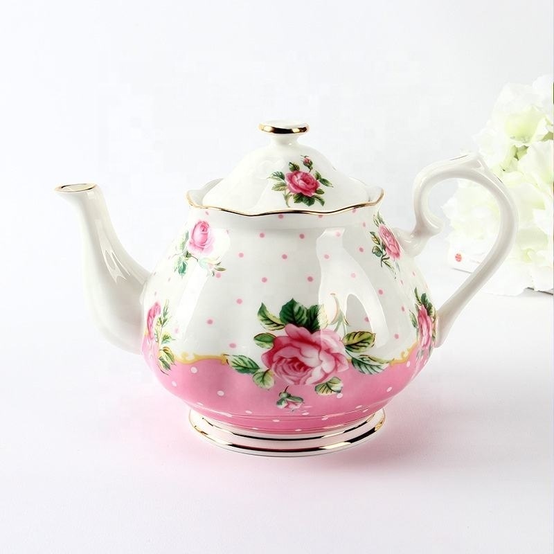 European New Design Bone China Ceramic Retro Teapot Make Tea Coffee