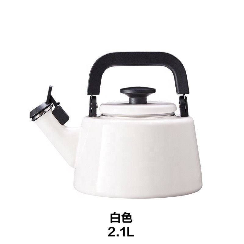 2.1L Enamel Whistle Kettle BPA Free Suitable for induction and gas stoves