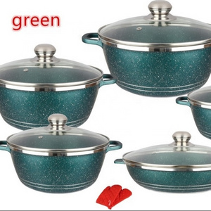 12 Pieces Granite Cookware Set Nonstick Frying Pan Aluminum Cooking Pot Set Cookware Wholesale