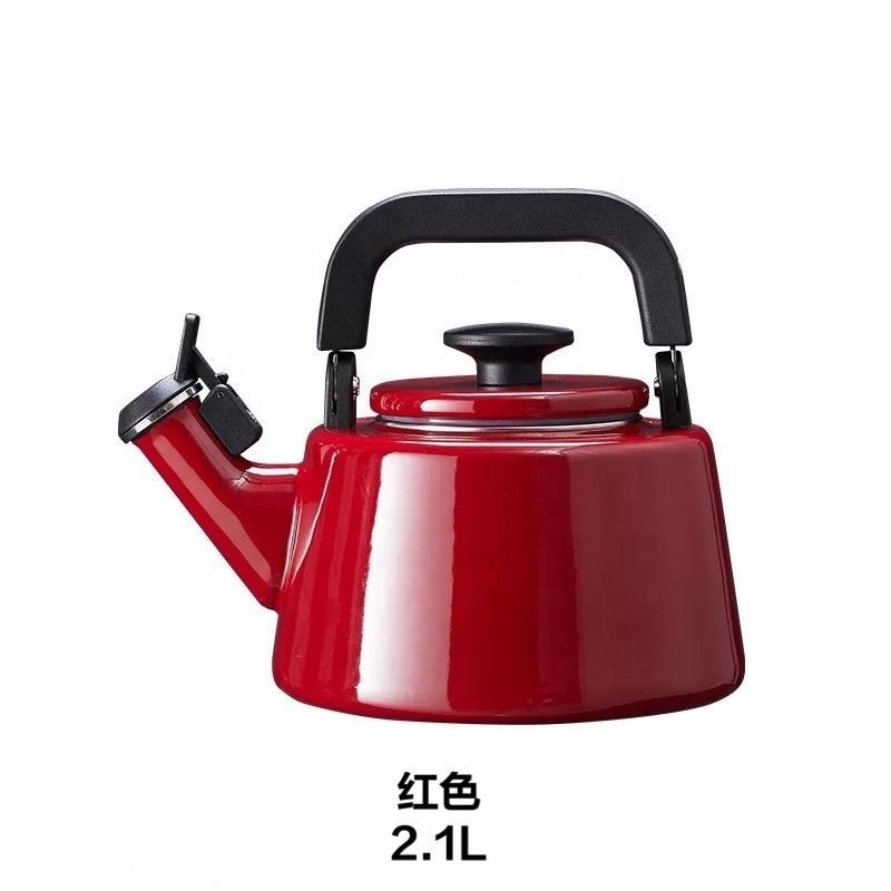 2.1L Enamel Whistle Kettle BPA Free Suitable for induction and gas stoves