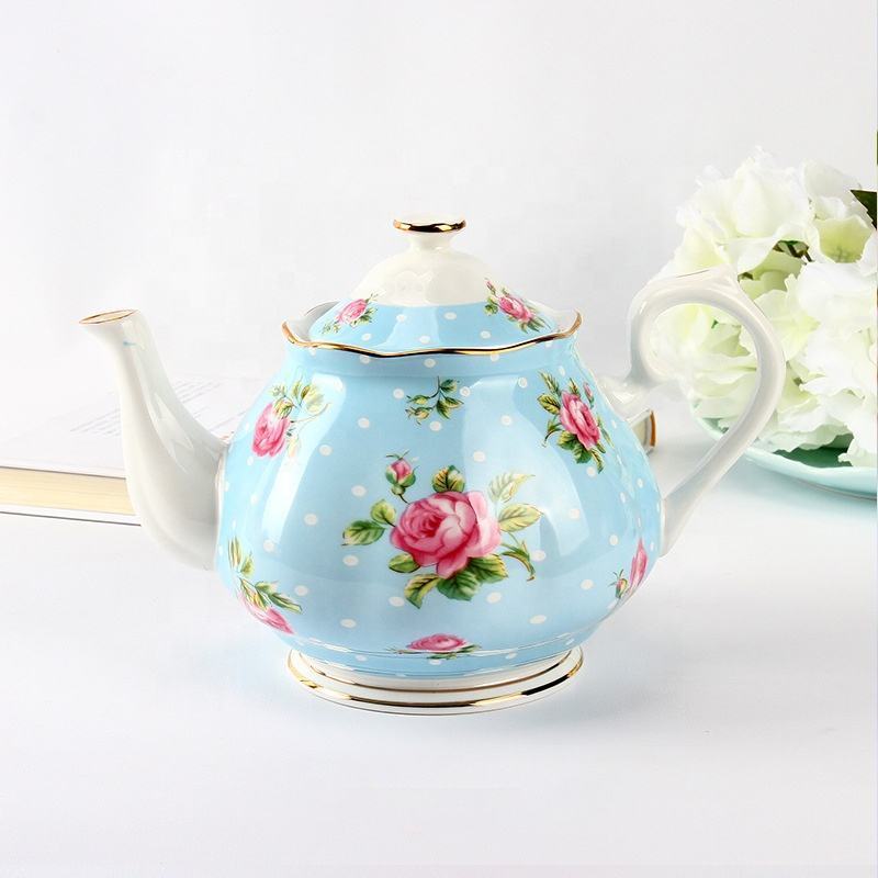 European New Design Bone China Ceramic Retro Teapot Make Tea Coffee