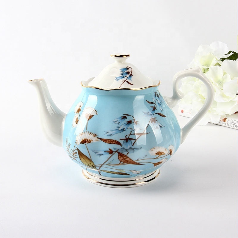 European New Design Bone China Ceramic Retro Teapot Make Tea Coffee