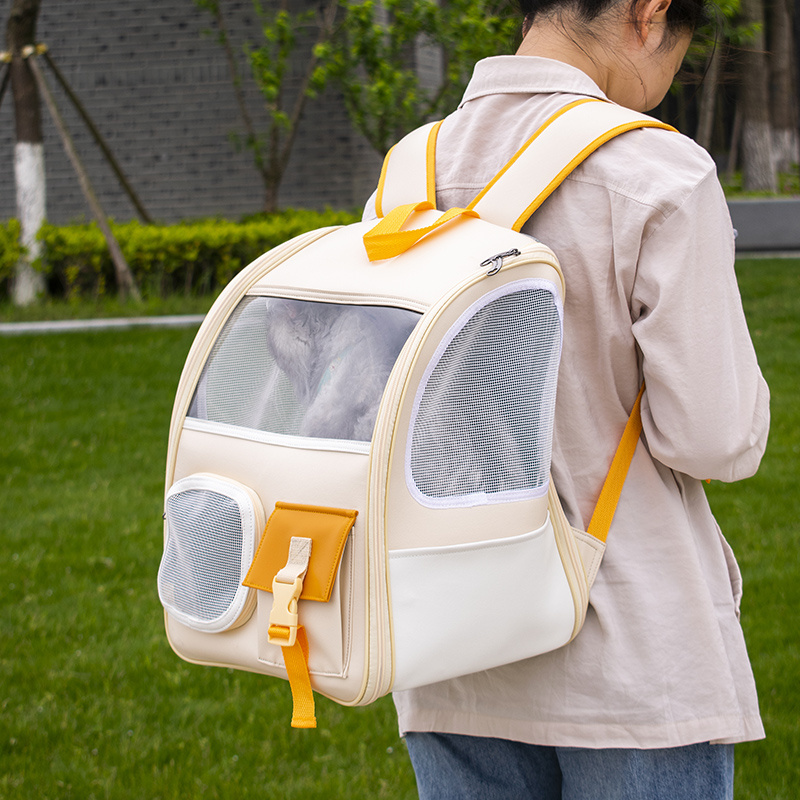 NEW Design Pet Backpack Carrier for Small Cats Dogs Cushion Back Support